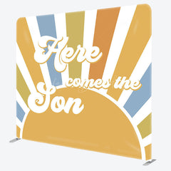 Lofaris Here Comes The Son Baby Shower Pillow Case Backdrop