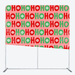 Lofaris Ho Red Green Christmas Tension Fabric Backdrop