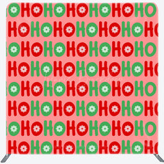 Lofaris Ho Red Green Christmas Tension Fabric Backdrop