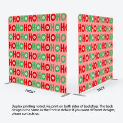 Lofaris Ho Red Green Christmas Tension Fabric Backdrop