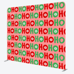 Lofaris Ho Red Green Christmas Tension Fabric Backdrop