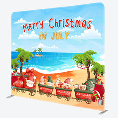 Lofaris Holiday Island Beach Xmas In July Pillow Cover Backdrop