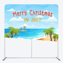 Lofaris Holiday Island Beach Xmas In July Pillow Cover Backdrop