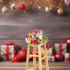 Lofaris Holiday Vibe Wooden Christmas Gift Sweet Backdrop