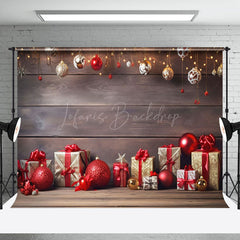 Lofaris Holiday Vibe Wooden Christmas Gift Sweet Backdrop