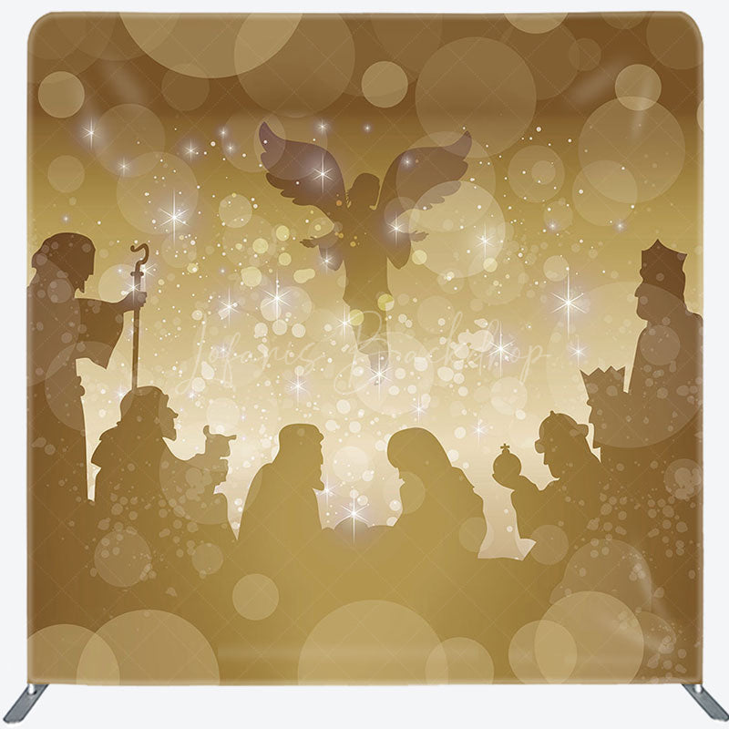 Lofaris Holy Light Nativity Christmas Pillow Case Backdrop