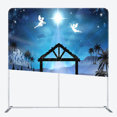 Lofaris Holy Night Star Angel Christmas Pillow Case Backdrop