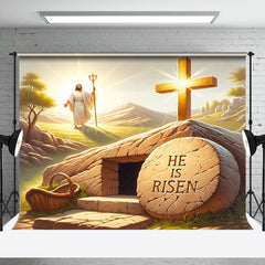 Lofaris Holy Sunlight Plain Cross Jesus Tomb Easter Backdrop