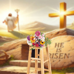 Lofaris Holy Sunlight Plain Cross Jesus Tomb Easter Backdrop