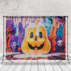 Lofaris Huge Ghost Pumpkin Bats Halloween Photo Backdrop