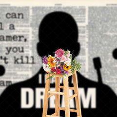 Lofaris I Have A Dream Black White Speech Mlk Day Backdrop