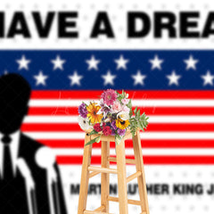 Lofaris I Have A Dream Usa Flag Speech Happy Mlk Day Backdrop