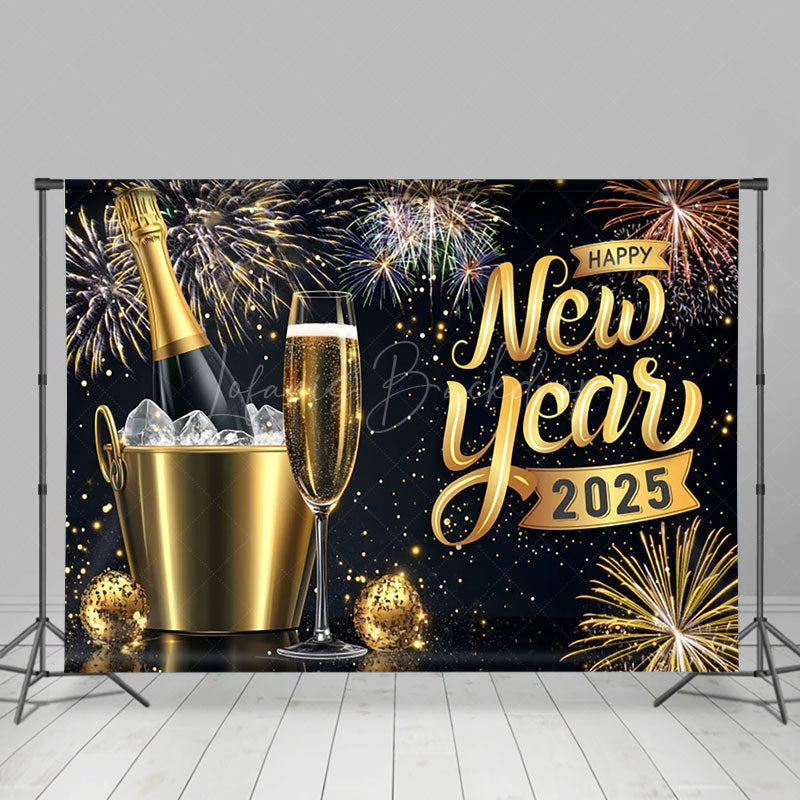 Lofaris Ice Beer Celebrate 2025 Happy New Year Backdrop