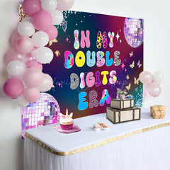 Lofaris In My Double Digits Era Colorful Birthday Backdrop