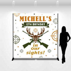 Lofaris In Our Sight Hunt Custom Name 12th Birthday Backdrop