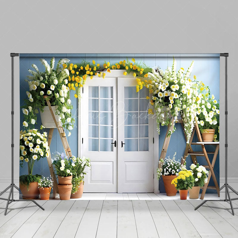 Lofaris Indoor Greeny Balcony Spring Photography Backdrop