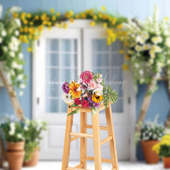 Lofaris Indoor Greeny Balcony Spring Photography Backdrop