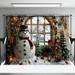 Lofaris Indoor Snowman Oil Lamp Window Christmas Backdrop