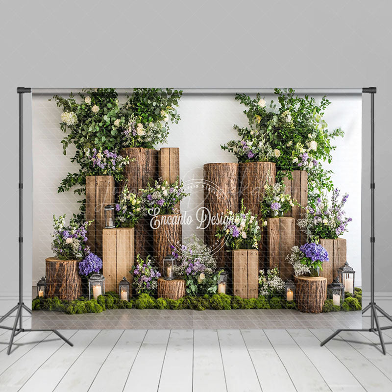 Lofaris Indoor Wooden Stake Potted Plant Spring Backdrop