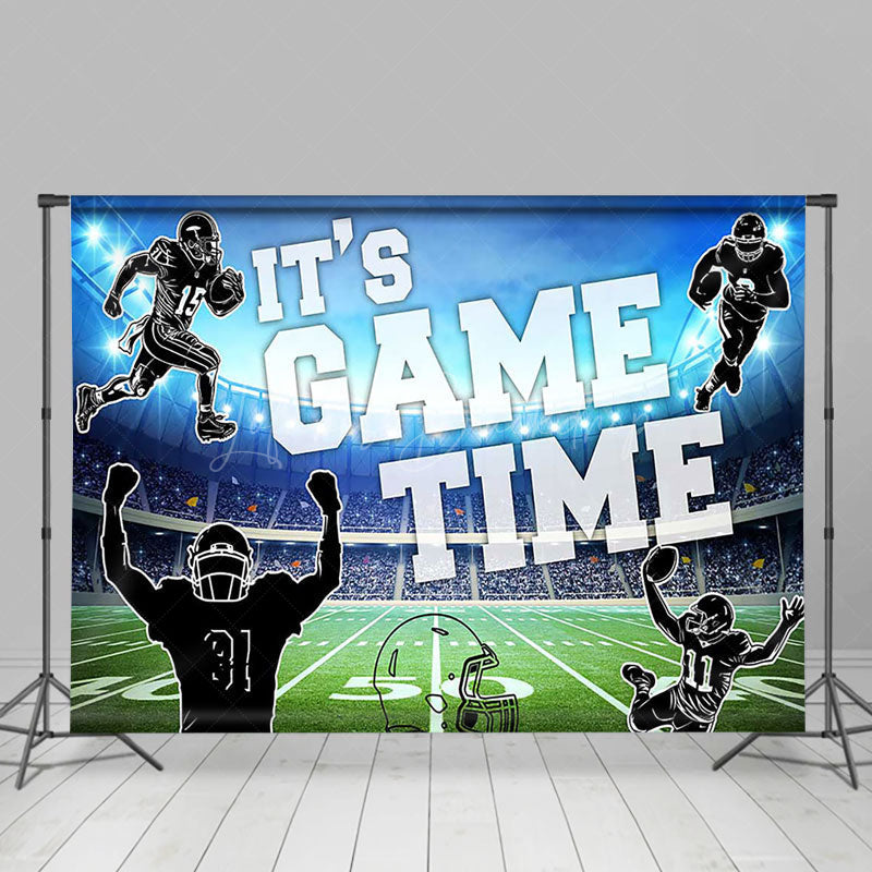 Lofaris Its Game Time Rugby Player Sports Party Backdrop