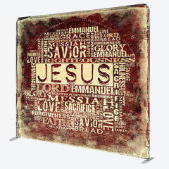 Lofaris Jesus Christ Religious Word Tension Fabric Backdrop