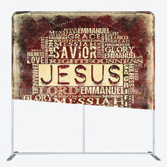 Lofaris Jesus Christ Religious Word Tension Fabric Backdrop