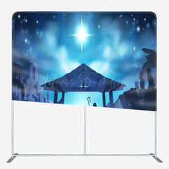 Lofaris Jesus Moon Night Bokeh Christmas Pillow Case Backdrop