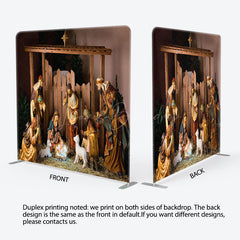 Lofaris Jesus Nativity Lamb Straw Christmas Pillow Case Backdrop