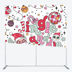 Lofaris Jingle Mingle Merry Christmas Tension Fabric Backdrop