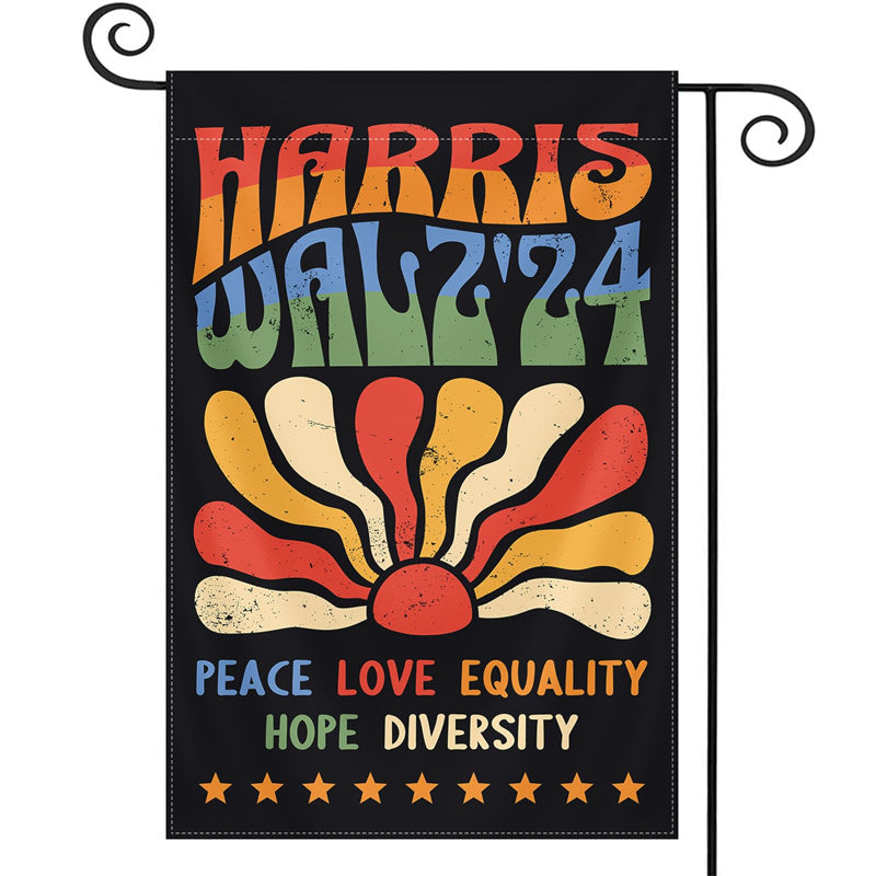 Lofaris Kamala Harris Waltz 2024 Garden Flag For Yard Decor