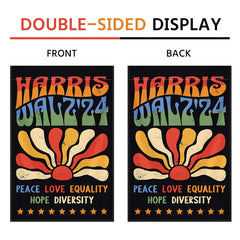 Lofaris Kamala Harris Waltz 2024 Garden Flag For Yard Decor