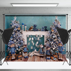 Lofaris Lake Blue Toys Christmas Tree Photo Backdrop