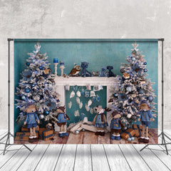 Lofaris Lake Blue Toys Christmas Tree Photo Backdrop