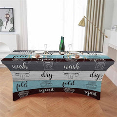 Lofaris Laundry Room Wash Dry Fold Repeat Stretch Table Cover