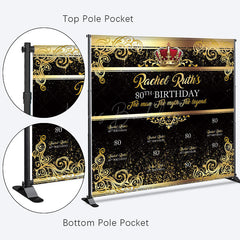 Lofaris Legend Gold Birthday Custom Step And Repeat Banner