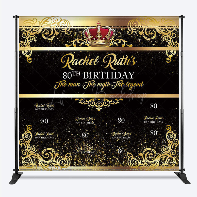 Lofaris Legend Gold Birthday Custom Step And Repeat Banner