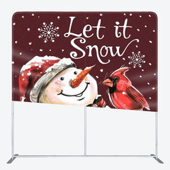 Lofaris Let It Snow Snowman Christmas Pillow Cover Backdrop