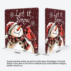 Lofaris Let It Snow Snowman Christmas Pillow Cover Backdrop