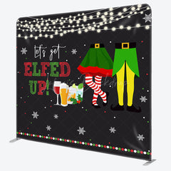 Lofaris Lets Get Elfed Up Pillow Cover Christmas Backdrop