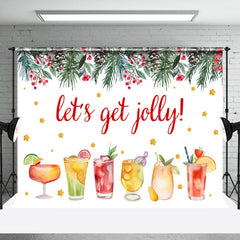 Lofaris Lets Get Jolly Cherry Fruit Drinks Christmas Backdrop