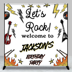 Lofaris Lets Rock Musical Custom Birthday Party Backdrop