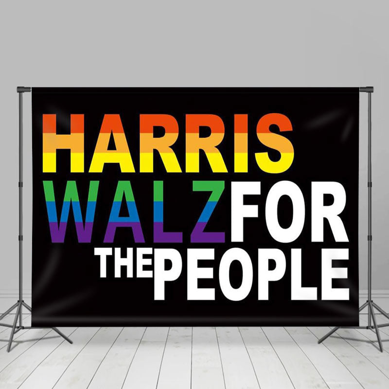 Lofaris Lgbt Harris Walz For The People Election Backdrop