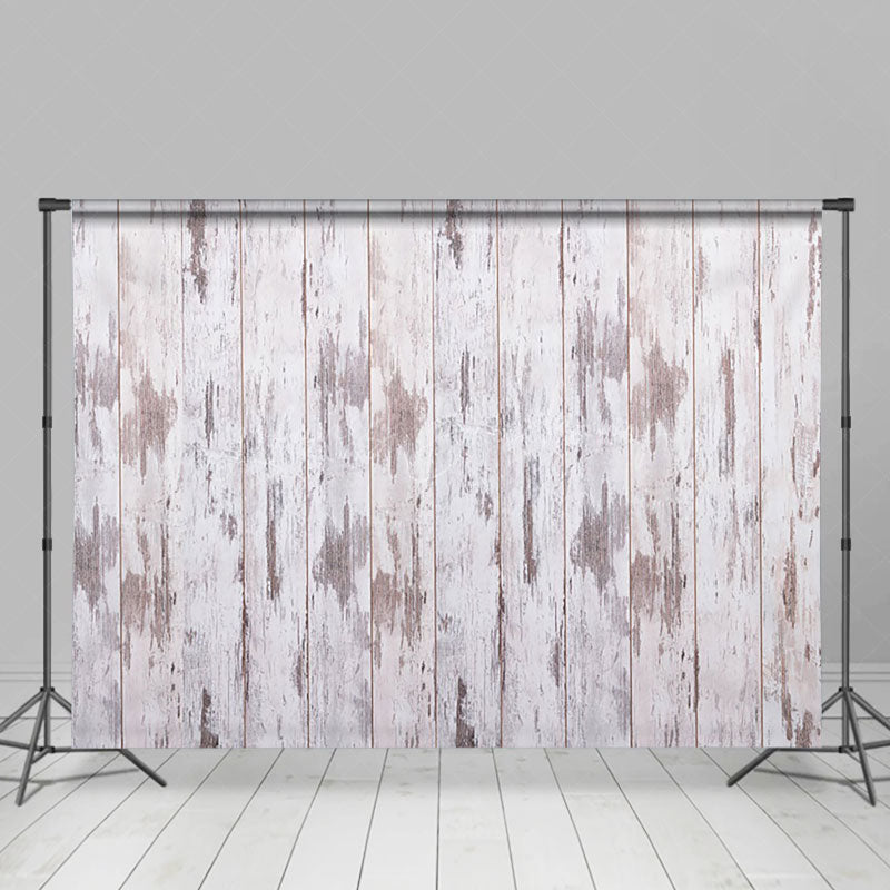 Lofaris Light Grey Beige Wooden Stripe Abstract Backdrop