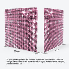 Lofaris Light Pink Sequins Glitter Party Pillow Case Backdrop