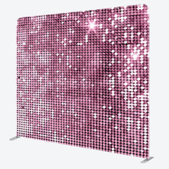 Lofaris Light Pink Sequins Glitter Party Pillow Case Backdrop