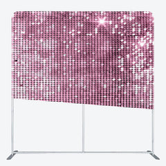 Lofaris Light Pink Sequins Glitter Party Pillow Case Backdrop