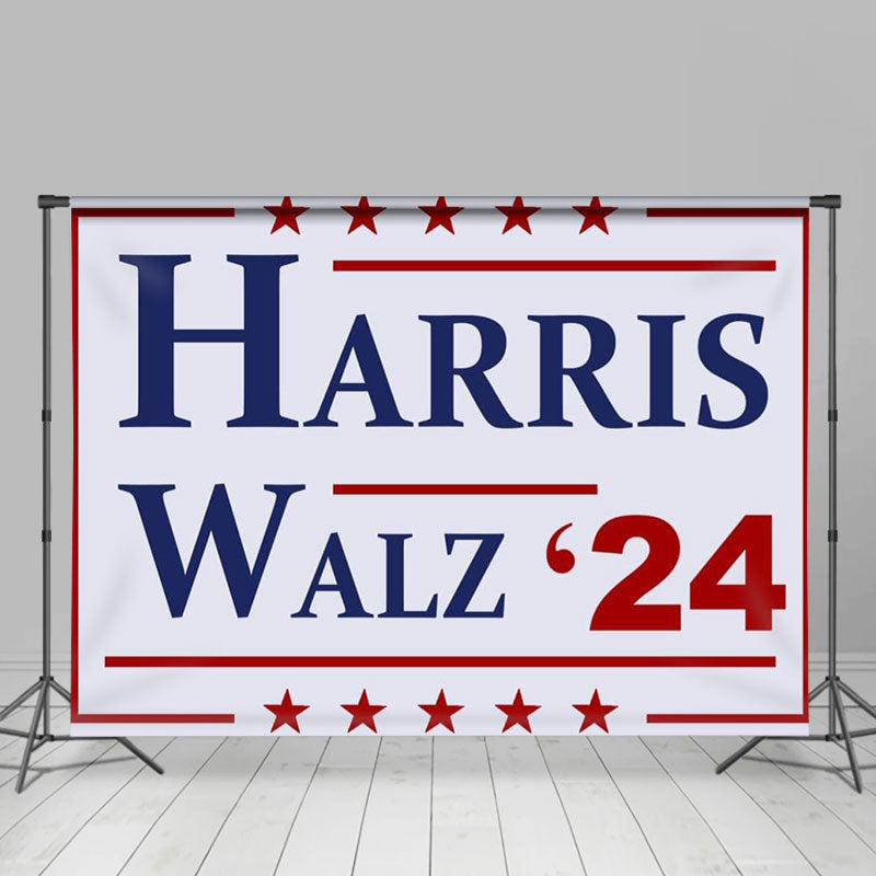 Lofaris Light Purple Star Harris Walz 2024 Election Backdrop