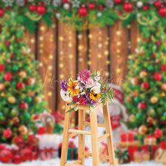 Lofaris Light Sparkle Tree Wood Festive Christmas Backdrop