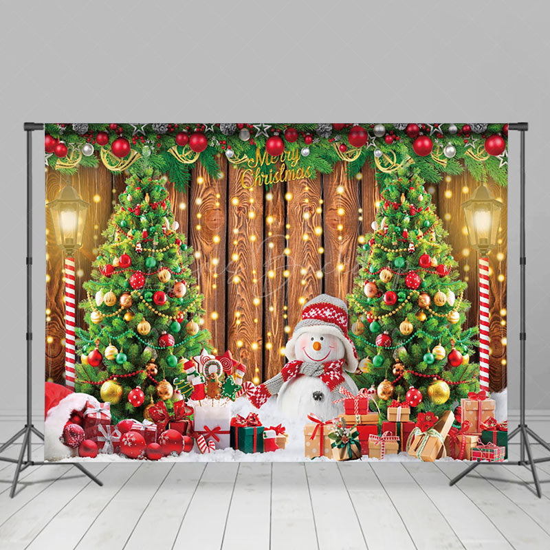 Lofaris Light Sparkle Tree Wood Festive Christmas Backdrop