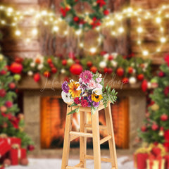 Lofaris Light Strip Retro Fireplace Christmas Vibe Backdrop